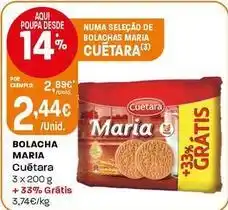 Intermarché Cuétara - bolacha maria promoção