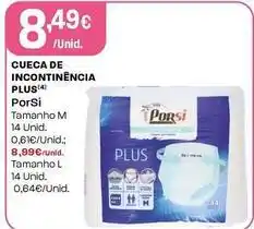 Intermarché Porsi - cueca de incontinencia plus promoção