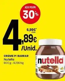 Intermarché Nutella - creme p/ barrar promoção