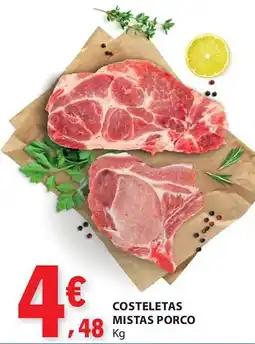 E.Leclerc Costeletas mistas porco promoção