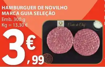E.Leclerc hamburguer de novilho marca guia seleção promoção