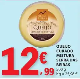 E.Leclerc Queijo curado de mistura serra das beiras promoção