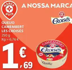 E.Leclerc queijo camembert les croisés promoção