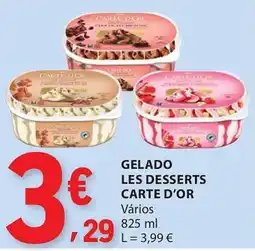 E.Leclerc Gelado les desserts carte d'or promoção