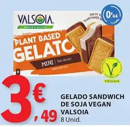 E.Leclerc Gelado sandwich de soja vegan valsoia promoção