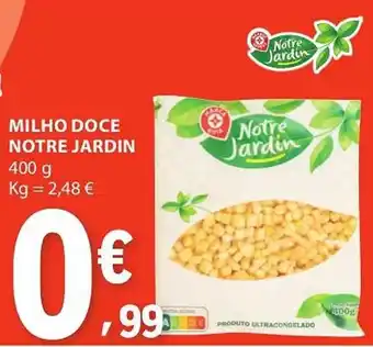E.Leclerc milho doce notre jardin promoção