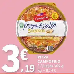 E.Leclerc Pizza campo frio 5 queijos promoção