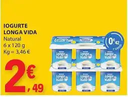 E.Leclerc Iogurte longa vida natural promoção