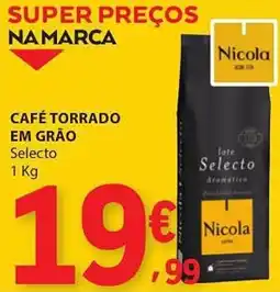 E.Leclerc Café torrado em grão nicola selecto promoção