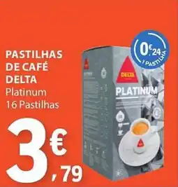 E.Leclerc pastilhas de café delta platinum promoção