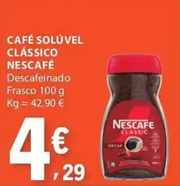 E.Leclerc Café solúvel clássico nescafé descafeinado promoção