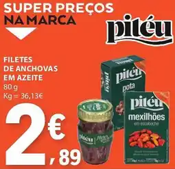 E.Leclerc filetes de anchovas em azeite pitéu promoção