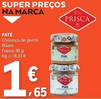 E.Leclerc Patê chouriço de porco bisaro prisca promoção