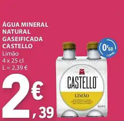 E.Leclerc Água mineral natural gaseificada castello limão promoção