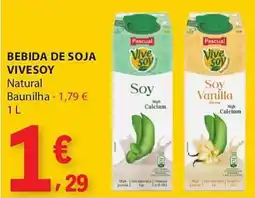 E.Leclerc Bebida de soja vivesoy natural baunilha promoção