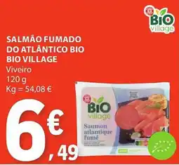 E.Leclerc Salmão fumado do atlântico bio bio village promoção