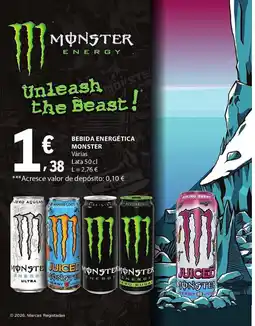 E.Leclerc Bebida energética monster promoção