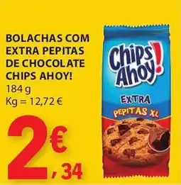 E.Leclerc Bolachas com extra pepitas de chocolate chips ahoy! promoção