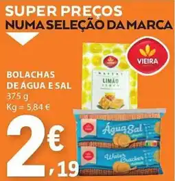 E.Leclerc Bolachas de água e sal vieira promoção