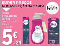 E.Leclerc Creme depilatório expert veet promoção