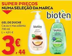 E.Leclerc Gel de duche bioten cacao e macadâmia promoção