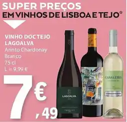 E.Leclerc Vinho doc tejo lagoalva arinto chardonnay branco promoção