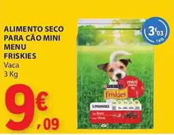 E.Leclerc Alimento seco para cão mini menu friskies vaca promoção