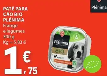 E.Leclerc Patê para cão bio plénima promoção