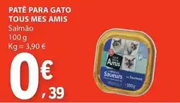 E.Leclerc Paté para gato tous mes amis salmão promoção