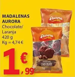 E.Leclerc Madalenas aurora chocolate/laranja promoção
