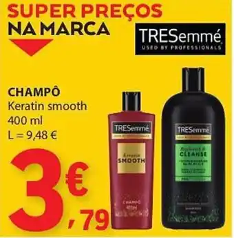 E.Leclerc Tresemme champô keratin smooth promoção