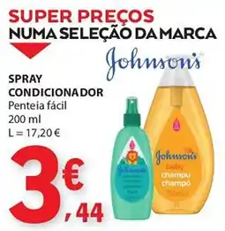 E.Leclerc spray condicionador johnson's promoção