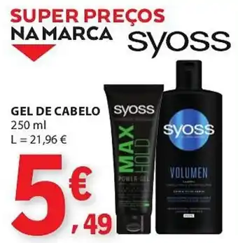 E.Leclerc gel de cabelo syoss promoção