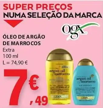 E.Leclerc óleo de argão de marrocos ogx promoção