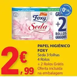 E.Leclerc Papel higiênico foxy seda 3 folhas promoção