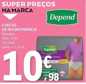 E.Leclerc Cuecas de incontinência homem depend promoção