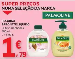 E.Leclerc recarga sabonete líquido leite e amêndoas palmolive promoção