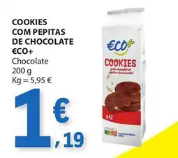 E.Leclerc Cookies com pepitas de chocolate eco+ promoção