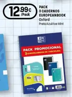 Intermarché Pack 3 cadernos europeanbook oxford promoção