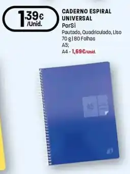Intermarché Caderno espiral universal porsi promoção