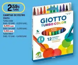 Intermarché Canetas de feltro giotto promoção