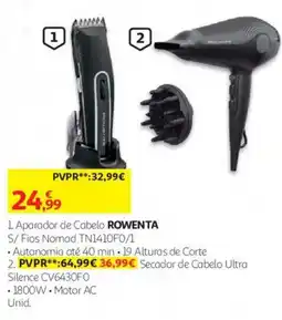 Auchan Aparador de cabelo rowenta s/ fios nomad tn1410fo/1 promoção
