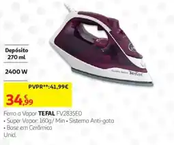 Auchan Ferro a Vapor Tefal FV2835EO promoção