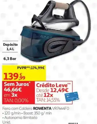 Ferro com caldeira rowenta vr7444f0