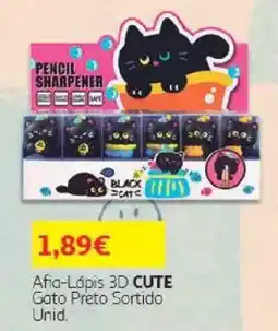 Auchan Afa-Lápís 3D CUTE Gato Preto Sortido promoção