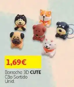 Auchan Borracha 3D CUTE Cão Sortido promoção