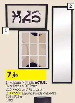 Auchan Moldura múltipla actuel 3/9 fotos mdf preto promoção