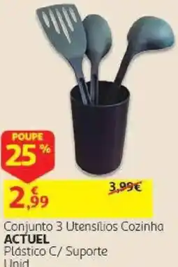 Auchan Conjunto 3 Utensílios Cozinha Actuel promoção