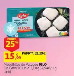 Auchan medalhões de pescada iglo promoção