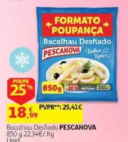 Auchan Bacalhau Desfiado Pescanova promoção